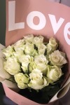 Букет белых  роз. Цветы Владивосток фото 2 — Цветочный король