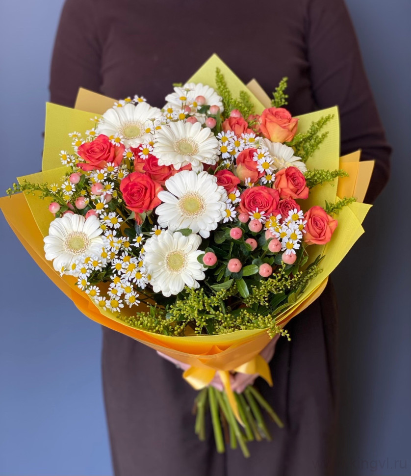 Букет Солнечное настроение. Цветы Владивосток фото 1 &mdash; Цветочный король