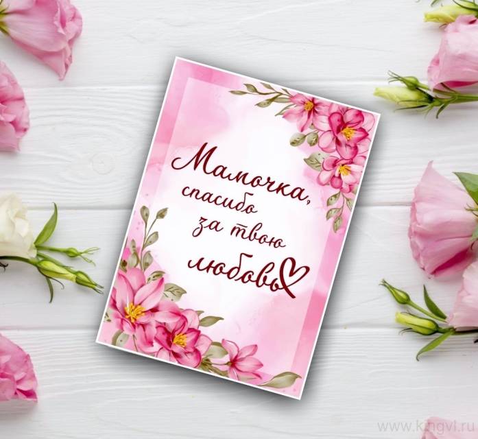 Открытка "Спасибо, Мамочка"   