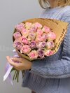 Букет из 21 розово-сиреневой розы. Цветы Владивосток фото 1 — Цветочный король