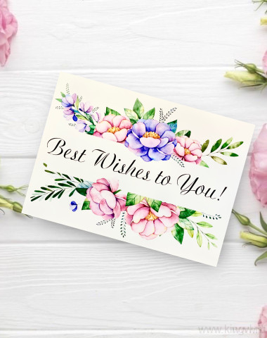 Открытка &quot; Best wishes to you!&quot; — Цветочный король