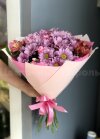 Букет из  розовых хризантем и альстромерии. Цветы Владивосток фото 2 — Цветочный король