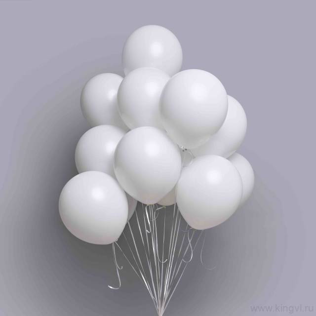 Воздушные шары "Белый латекс" (15 шт)