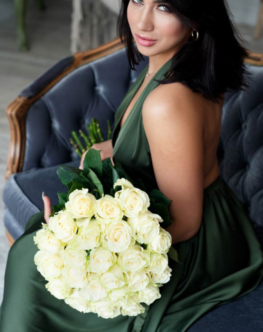 Охапка  белых роз — Цветочный король