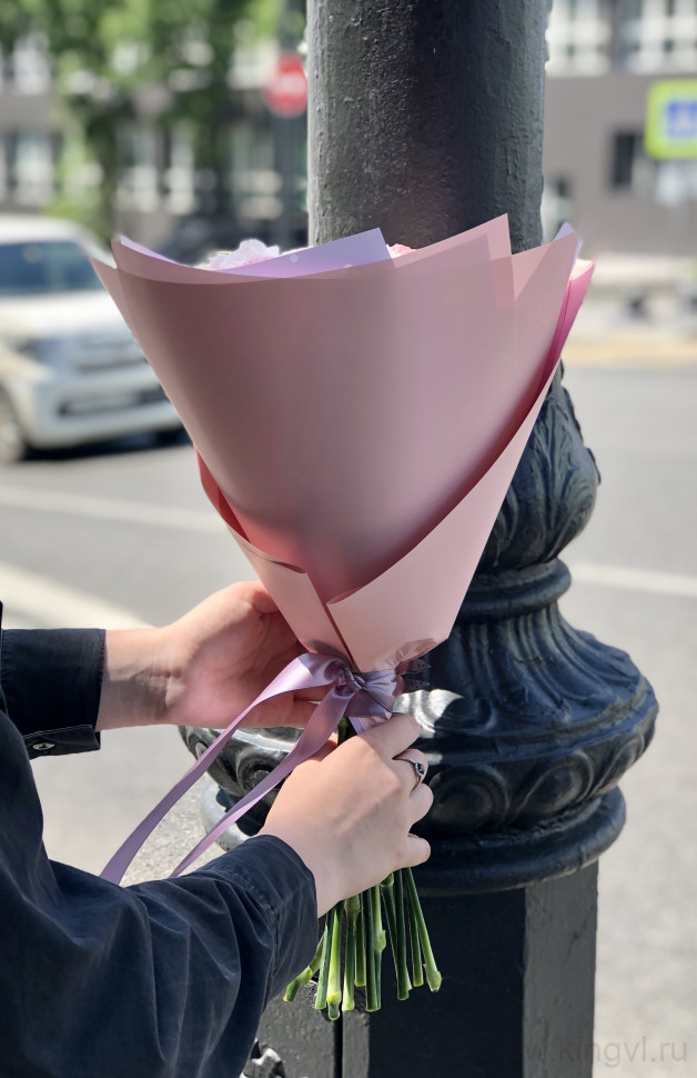 Букет из 15 диантусов ( гвоздик). Цветы Владивосток