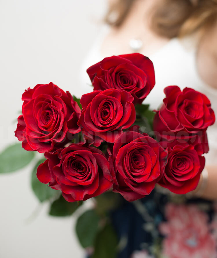 Розы красные - любое количество. Цветы Владивосток фото 1 — Цветочный король