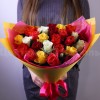 Микс разноцветных  роз . Цветы Владивосток фото 2 — Цветочный король