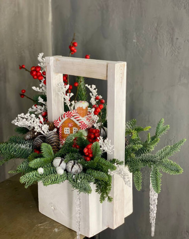 Новогодний ящик " Домик" &mdash; Цветочный король