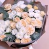 Букет из кустовых пионовидных роз "Крема". Цветы Владивосток фото 3 — Цветочный король