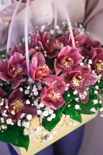 Сумочка с орхидеями . Цветы Владивосток