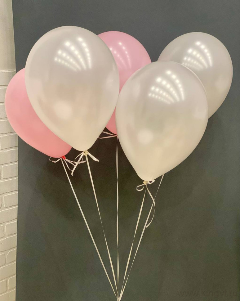 Связка из 5 латексных шаров. Цветы Владивосток