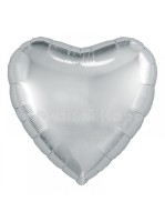 Фольгированный шар " Сердце" серебро