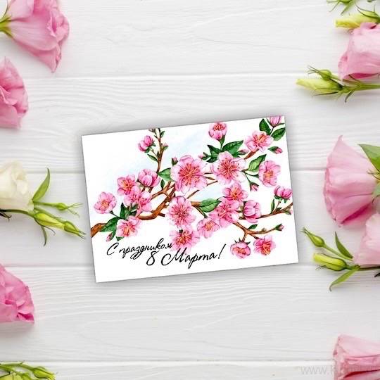 Букетная открытка (на выбор)