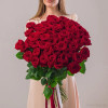 Букет из 51 красной розы (70см). Цветы Владивосток фото 2 — Цветочный король