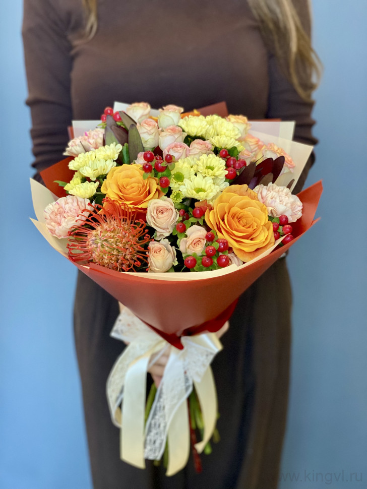 Букет с нутаном. Цветы Владивосток фото 1 — Цветочный король