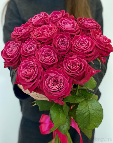 Букет из 15 малиновых роз — Цветочный король