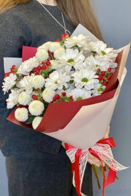 Букет " Гармония" с хризантемами