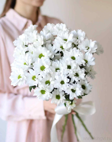 Букет-комплимент из 5 хризантем — Цветочный король