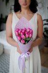 Розовые тюльпаны 15 шт. Цветы Владивосток фото 1 — Цветочный король