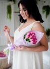 Розовые тюльпаны 15 шт. Цветы Владивосток фото 2 — Цветочный король