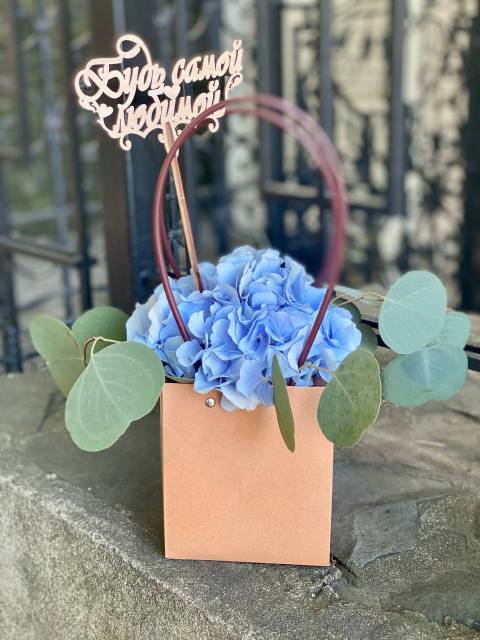 Сумочка-комплимент с гортензией