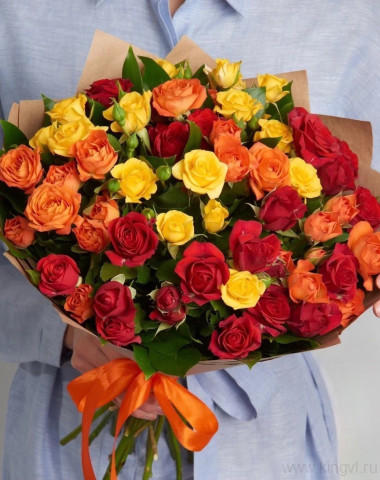 Кустовые розы &quot;Яркая Гармония&quot; — Цветочный король