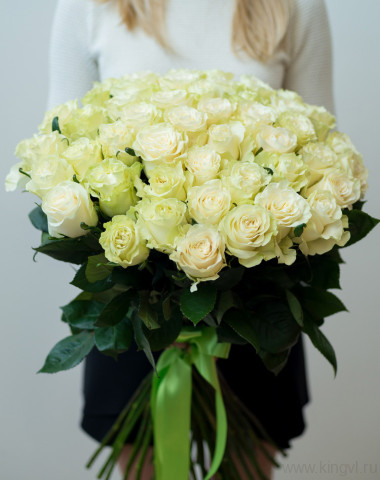 Букет из 51 белой розы — Цветочный король