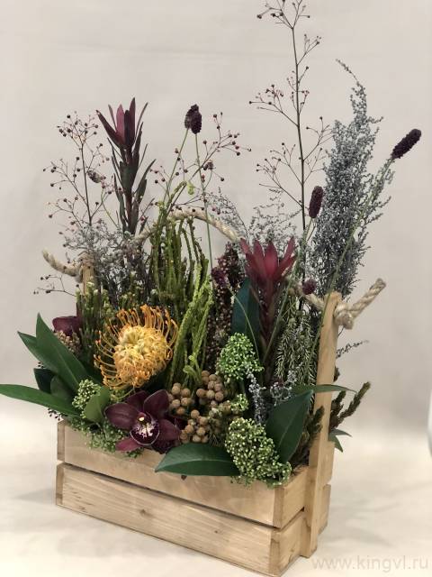 Композиция в ящике с нутаном