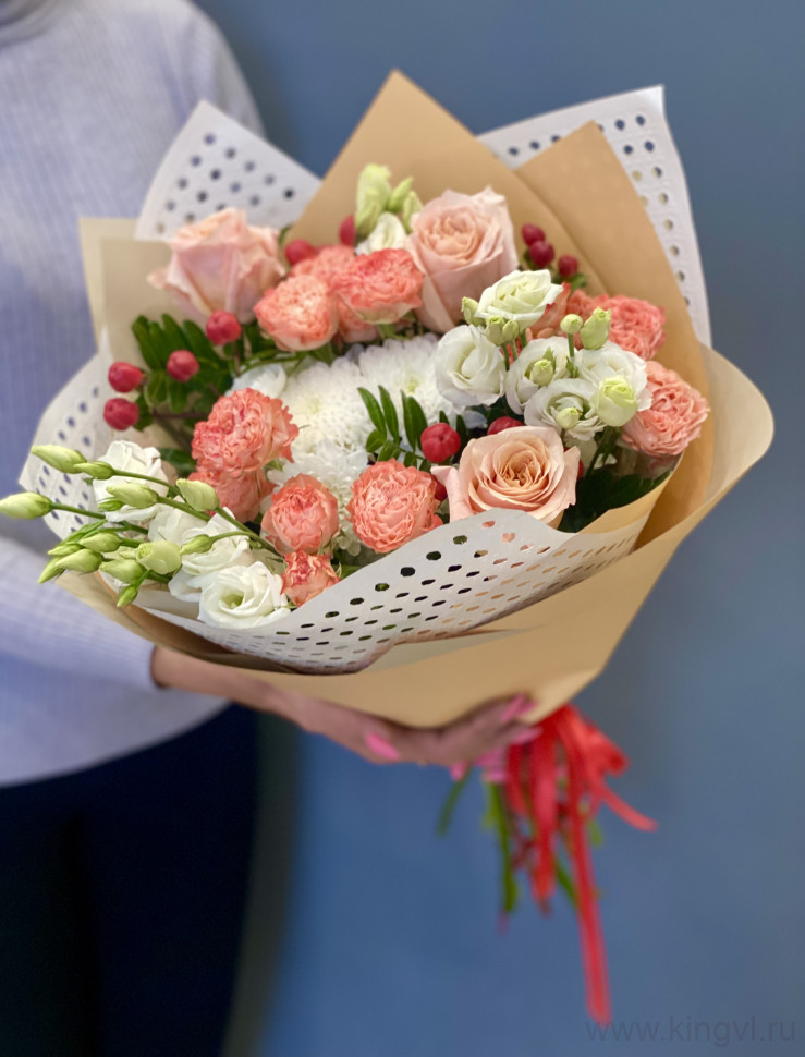 Букет " Весенний шепот". Цветы Владивосток фото 1 &mdash; Цветочный король