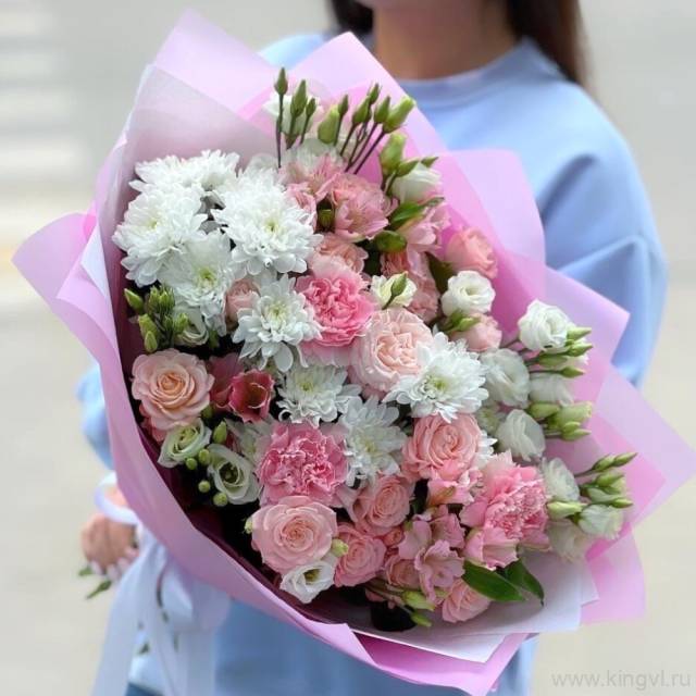 Сборный букет " Розовая мечта"