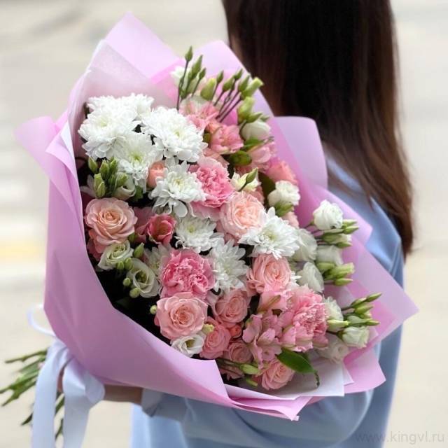 Сборный букет " Розовая мечта"