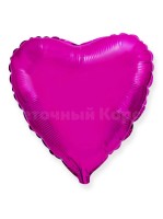 Фольгированный шар Сердце металлик лиловый