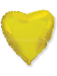 Фольгированный шар "Сердце"золото. Цветы Владивосток