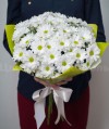 Букет ромашковых хризантем  . Цветы Владивосток фото 1 — Цветочный король