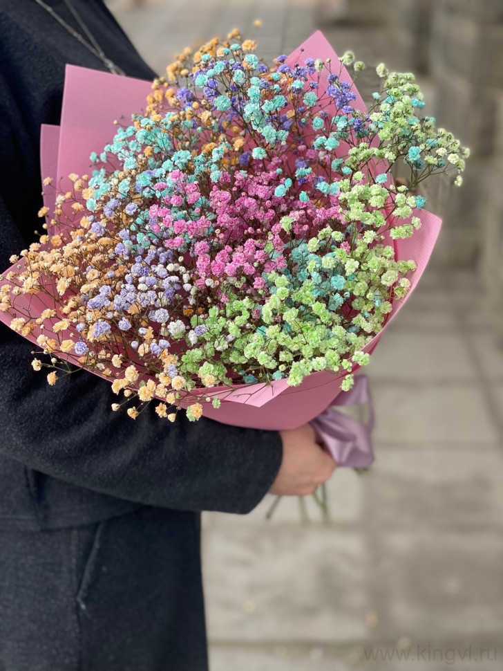 Букет радуга. Цветы Владивосток