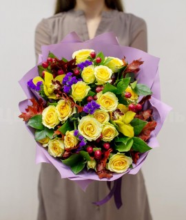 Букет из роз и орхидей. Цветы Владивосток