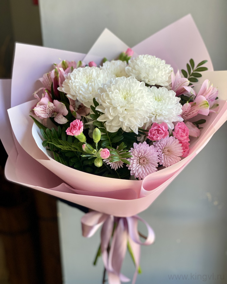 Букет " Нежное послание". Цветы Владивосток фото 1 — Цветочный король