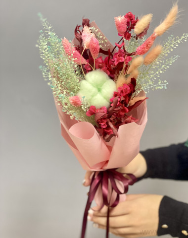 Мини-букет из сухоцветов — Цветочный король