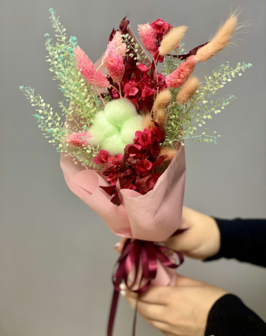 Мини-букет из сухоцветов — Цветочный король