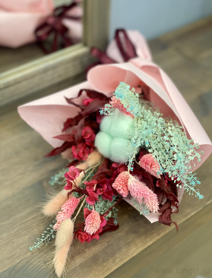 Мини-букет из сухоцветов. Цветы Владивосток