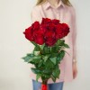 Высокие красные розы . Цветы Владивосток фото 3 — Цветочный король