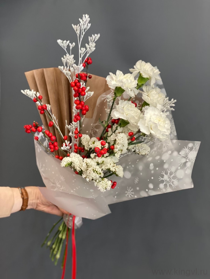 Зимний узор. Цветы Владивосток фото 1 &mdash; Цветочный король