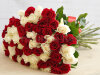 Букет из 51 бело-красной розы. Цветы Владивосток фото 2 — Цветочный король