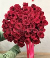 Букет из 57 красной розы . Цветы Владивосток фото 2 — Цветочный король
