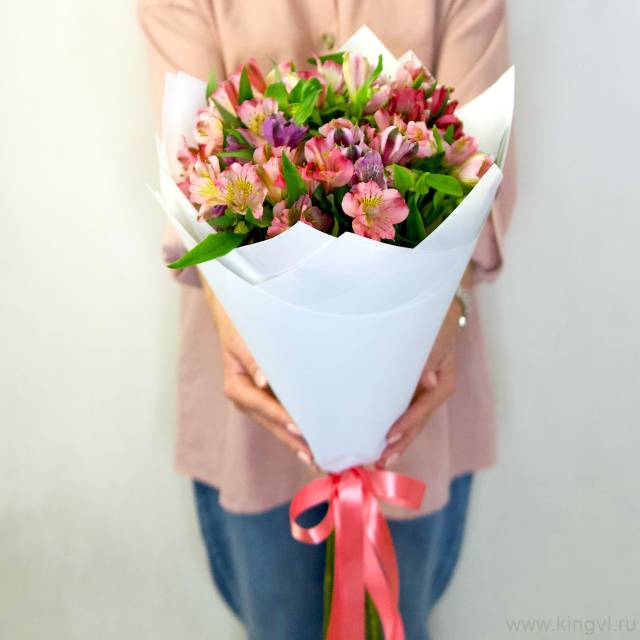 Разноцветные альстромерии  